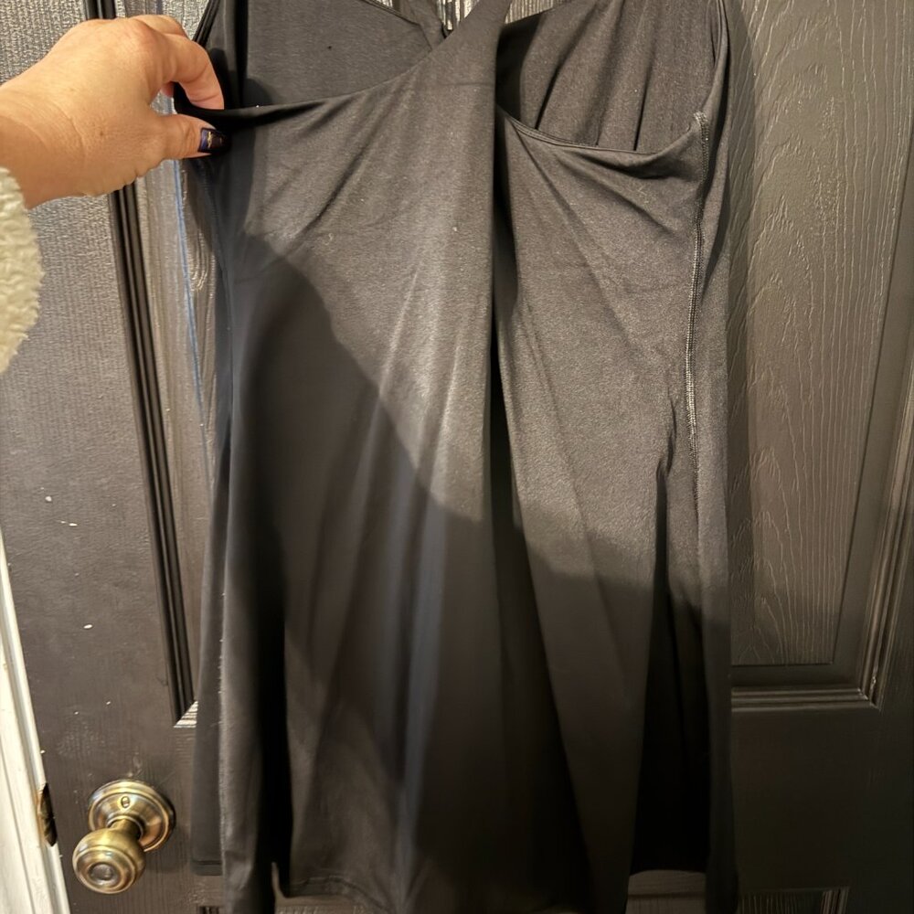 Womens Basic Black Tank Dress/Skort Stretch Black Medium - Picture 4 of 4